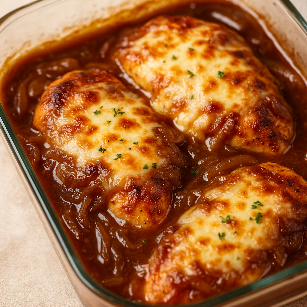 French Onion Chicken Bake