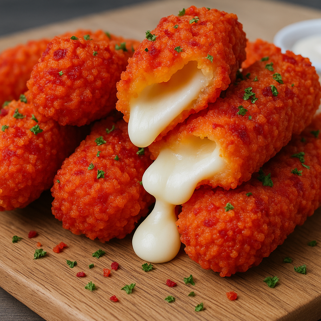 Hot Cheeto Mozzarella Sticks Recipe