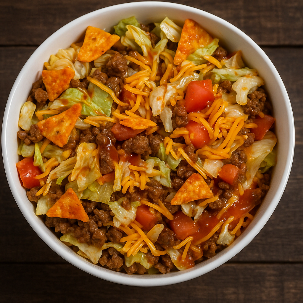Dorito Taco Salad – Crunchy, Zesty, and Totally Irresistible!