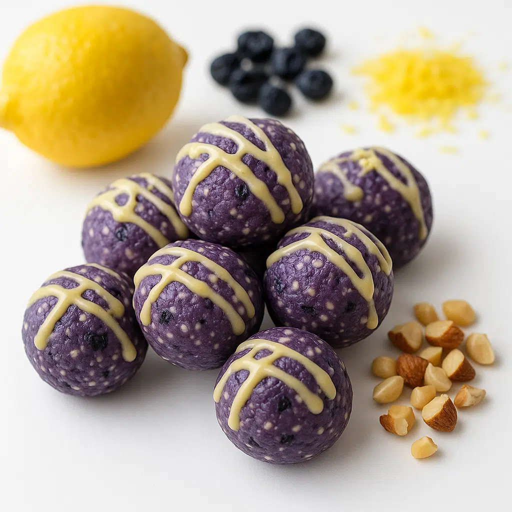 No-Bake Lemon Blueberry Protein Bites
